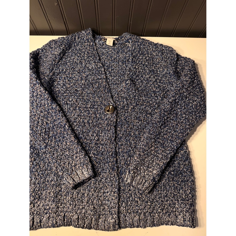 Coldwater creek Cardigan blue with sequence yard